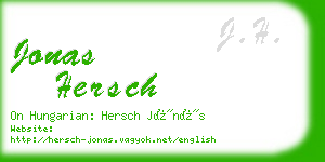 jonas hersch business card